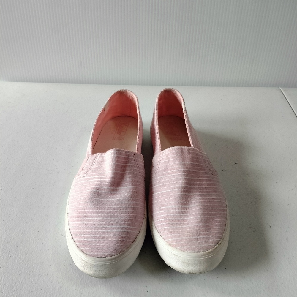 Keds Dream Foam Stripe Pink Slip On Sneakers 8.5 Comfort Travel Vacation
